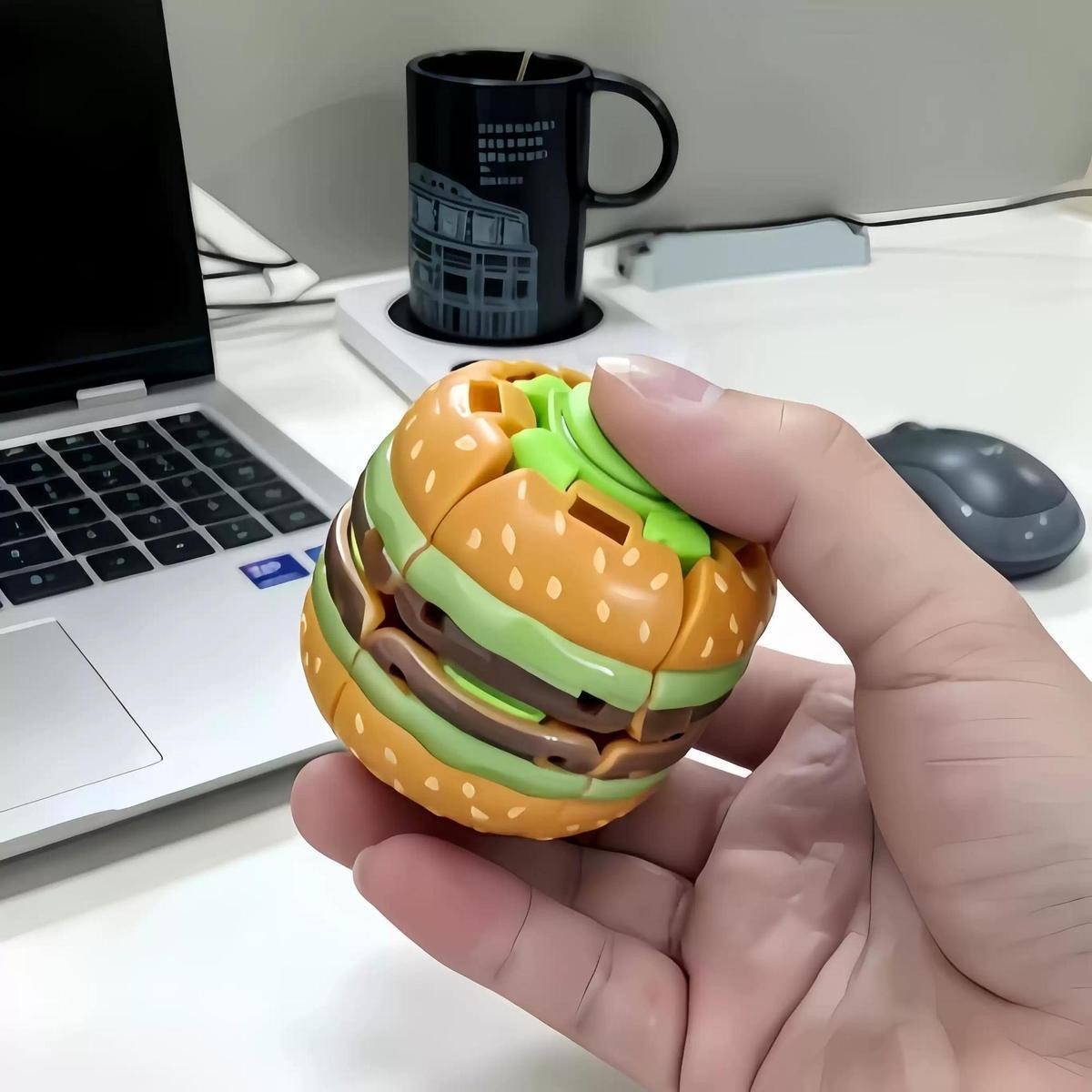 Spinner Antiestrés para Dedos en Forma de Hamburguesa