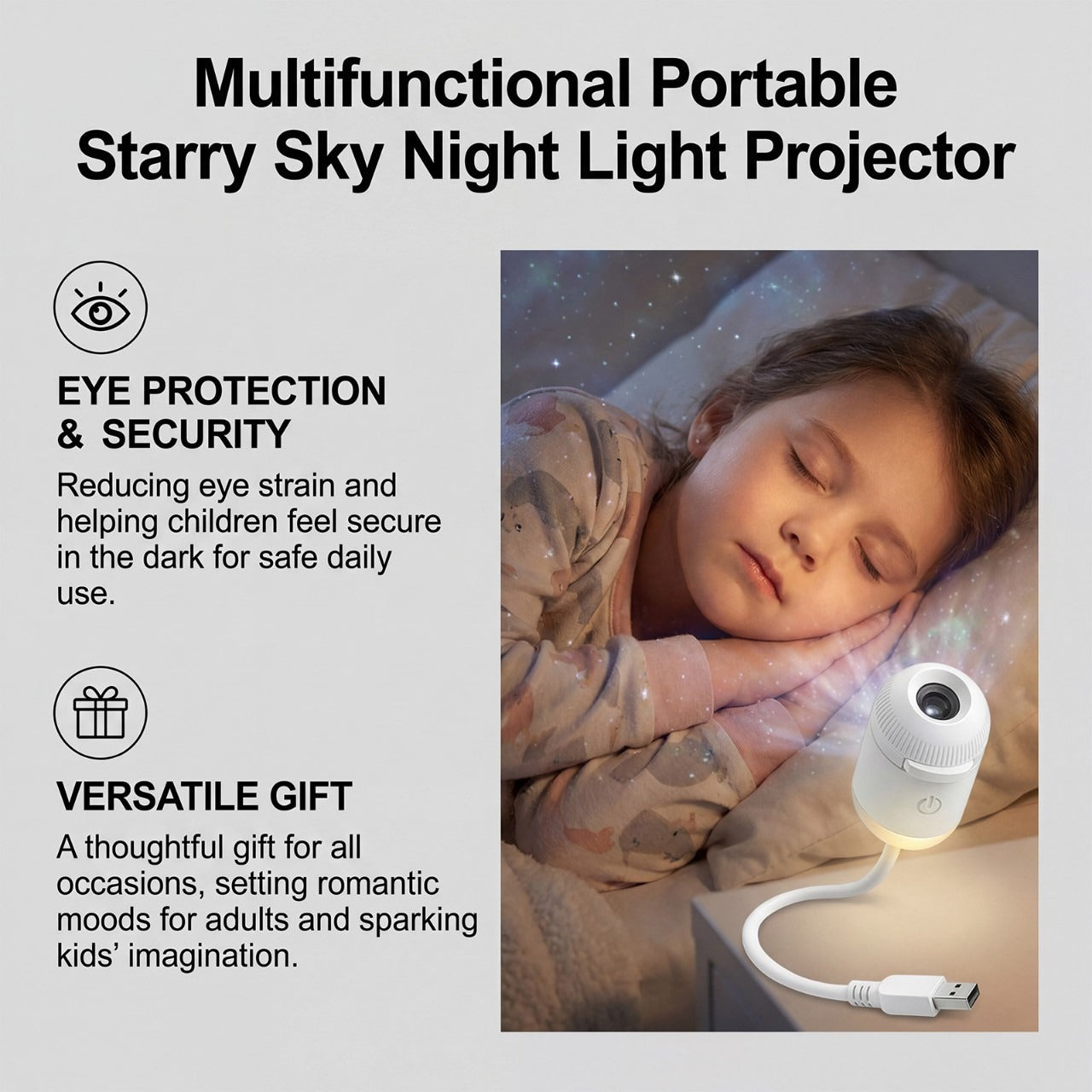 USB Starry Sky Projection Night Light